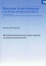 Mitarbeiteraktienoptionen (stock options) im Einkommensteuerrecht