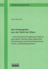 Der Kindergarten aus der Sicht der Eltern