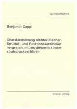Charakterisierung nichtoxidischer Struktur- und Funktionskeramiken hergestellt mittels direktem Tintenstrahldruckverfahren