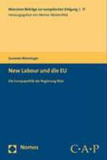 New Labour und die EU. Die Europapolitik der Regierung Blair