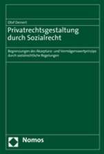 Privatrechtsgestaltung Durch Sozialrecht: Begrenzungen Des Akzeptanz- Und Vermogenswertprinzips Durch Sozialrechtliche Regelungen