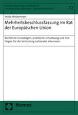 Mehrheitsbeschlussfassung im Rat der Europäischen Union