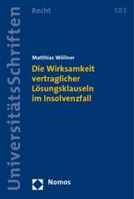 Die Wirksamkeit vertraglicher Lösungsklauseln im Insolvenzfall