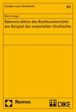 Rekonstruktion Des Rechtsunterrichts Am Beispiel Des Materiellen Strafrechts: Wer Mit Seinen Nachbarn in Frieden Lebt, Kennt Nur Seine Rechte Nicht.