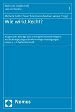 Wie Wirkt Recht?: Ausgewahlte Beitrage Zum Ersten Gemeinsamen Kongress Der Deutschsprachigen Rechtssoziologie-Vereinigungen, Luzern 4. -