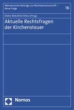 Aktuelle Rechtsfragen Der Kirchensteuer