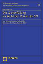 Die Lückenfüllung im Recht der SE und der SPE