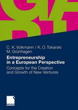 Entrepreneurship in a European Perspective: Concepts for the Creation and Growth of New Ventures