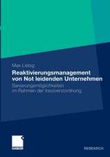 Reaktivierungsmanagement von Not leidenden Unternehmen: Sanierungsmöglichkeiten im Rahmen der Insolvenzordnung