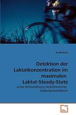 Detektion der Laktatkonzentration im maximalen Laktat-Steady-State