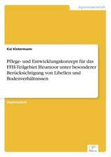 Pflege- Und Entwicklungskonzept Fur Das Ffh-Teilgebiet Heumoor Unter Besonderer Berucksichtigung Von Libellen Und Bodenverhaltnissen: A Clash of Principles?