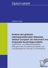 Analyse Des Globalen Interorganisationalen Netzwerks 'Global Compact' ALS Instrument Von Corporate Social Responsibility