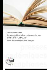 La cessation des paiements en droit de l'OHADA