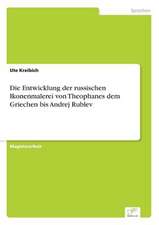 Die Entwicklung der russischen Ikonenmalerei von Theophanes dem Griechen bis Andrej Rublev