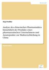 Analyse des chinesischen Pharmamarktes hinsichtlich der Produkte eines pharmazeutischen Unternehmens und Ansatzpunkte zur Markterschließung in China