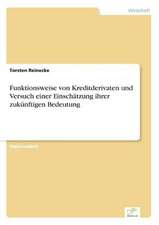 Funktionsweise von Kreditderivaten und Versuch einer Einschätzung ihrer zukünftigen Bedeutung