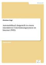 Automobilkauf, dargestellt in einem interaktiven Unterstützungssystem im Internet (WIE)