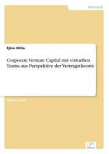 Corporate Venture Capital mit virtuellen Teams aus Perspektive der Vertragstheorie