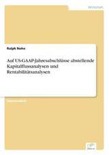 Auf US-GAAP-Jahresabschlüsse abstellende Kapitalflussanalysen und Rentabilitätsanalysen