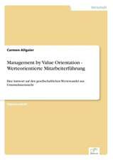 Management by Value Orientation - Werteorientierte Mitarbeiterführung