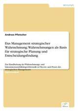 Das Management strategischer Wahrnehmung: Wahrnehmungen als Basis für strategische Planung und Entscheidungsfindung