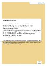 Entwicklung eines Leitfadens zur Umsetzung eines Qualitätsmanagementsystems nach DIN EN ISO 9001:2000 in Einrichtungen der stationären Altenhilfe