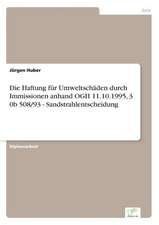 Die Haftung für Umweltschäden durch Immissionen anhand OGH 11.10.1995, 3 0b 508/93 - Sandstrahlentscheidung