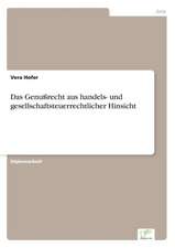 Das Genußrecht aus handels- und gesellschaftsteuerrechtlicher Hinsicht