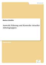 Auswahl, Führung und Kontrolle virtueller Arbeitsgruppen