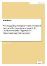 Messung der Konvergenz von internen und externen Rechungswesen anhand der Geschäftsberichte ausgewählter börsennotierter Unternehmen