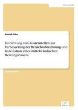 Einrichtung von Kostenstellen zur Verbesserung der Betriebsabrechnung und Kalkulation eines mittelständischen Heizungsbauers