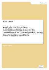 Vergleichende Darstellung familienfreundlicher Konzepte im Unternehmen zur Erhaltung und Sicherung der Arbeitsplätze von Eltern