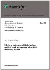 Effects of hydrogen sulfide in fuel gas on SOFC stack performance with nickel containing anodes