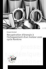 Récupération d'énergie à l'échappement d'un moteur avec cycle Rankine