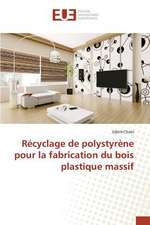 Recyclage de Polystyrene Pour La Fabrication Du Bois Plastique Massif: Etat Des Lieux, Enjeux Et Perspectives