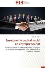 Enseigner Le Capital Social En Entrepreneuriat