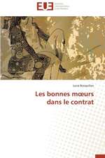 Les Bonnes M Urs Dans Le Contrat: Cas Du Maroc