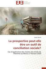 La Prospective Peut-Elle Etre Un Outil de Conciliation Sociale?