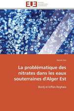 La Problematique Des Nitrates Dans Les Eaux Souterraines D'Alger Est: France Et Russie