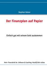 Der Finanzplan auf Papier