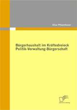 Burgerhaushalt Im Kraftedreieck Politik-Verwaltung-Burgerschaft: Ein Theorie-Praxis-Vergleich in Kooperation Mit Der Vhs Marburg-Biedenkopf