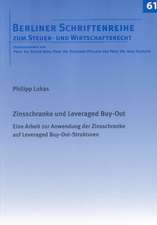 Zinsschranke und Leveraged Buy-Out