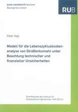 Modell für die Lebenszykluskostenanalyse von Straßentunneln unter Beachtung technischer und finanzieller Unsicherheiten