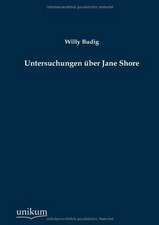 Budig, W: Untersuchungen über Jane Shore