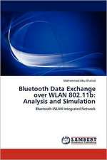 Bluetooth Data Exchange over WLAN 802.11b: Analysis and Simulation