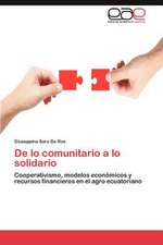 de Lo Comunitario a Lo Solidario