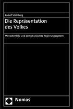 Die Reprasentation Des Volkes: Menschenbild Und Demokratisches Regierungssystem