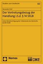 Der Vertretungsbezug Der Handlung I.S.D. 14 Stgb: Unter Berucksichtigung Des Tatbestands Des Bankrotts ( 283 Stgb)