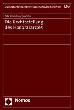 Die Rechtsstellung des Honorararztes