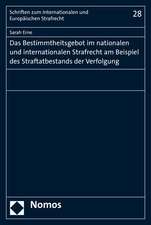 Das Bestimmtheitsgebot Im Nationalen Und Internationalen Strafrecht Am Beispiel Des Straftatbestands Der Verfolgung: Handkommentar